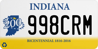 IN license plate 998CRM