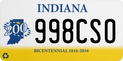 IN license plate 998CSO