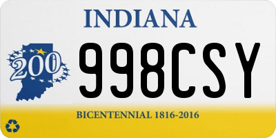 IN license plate 998CSY