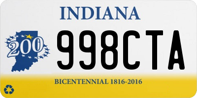 IN license plate 998CTA