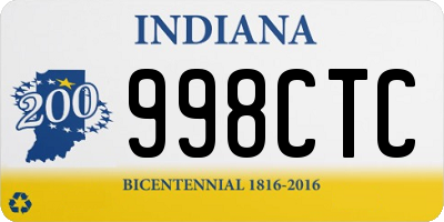 IN license plate 998CTC