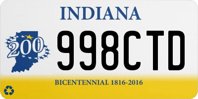 IN license plate 998CTD