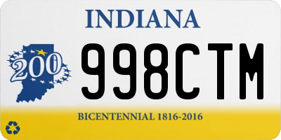 IN license plate 998CTM