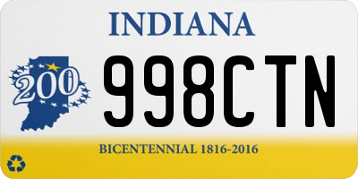 IN license plate 998CTN