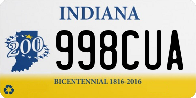 IN license plate 998CUA