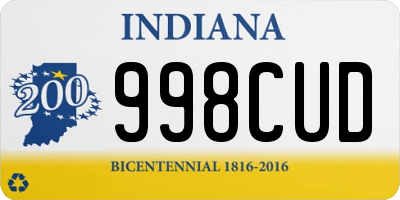 IN license plate 998CUD