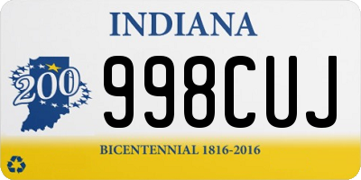 IN license plate 998CUJ