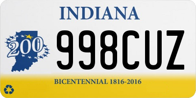 IN license plate 998CUZ