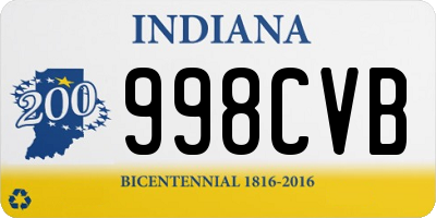 IN license plate 998CVB