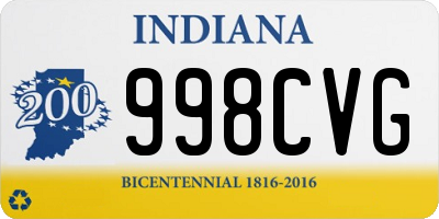 IN license plate 998CVG