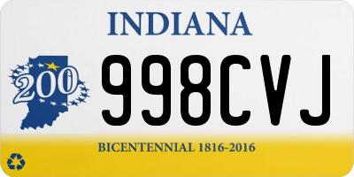 IN license plate 998CVJ