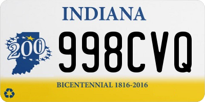 IN license plate 998CVQ