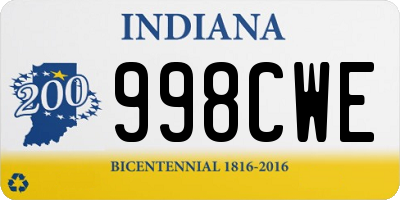 IN license plate 998CWE