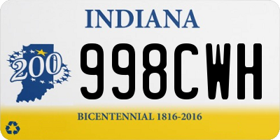 IN license plate 998CWH