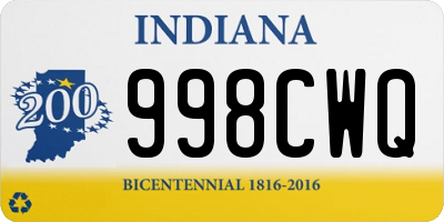 IN license plate 998CWQ