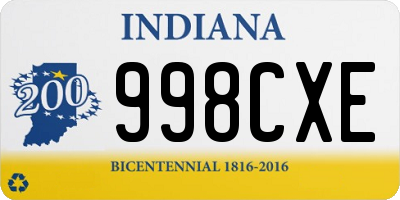 IN license plate 998CXE