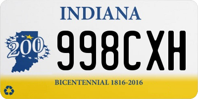 IN license plate 998CXH