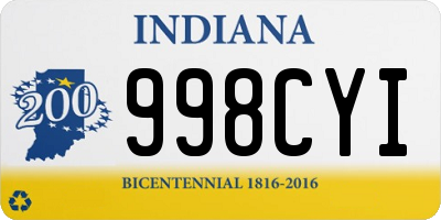 IN license plate 998CYI