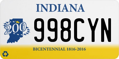 IN license plate 998CYN