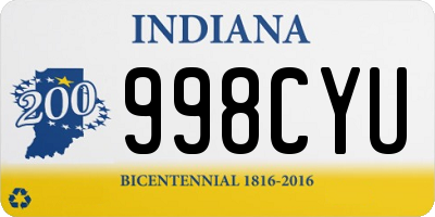 IN license plate 998CYU