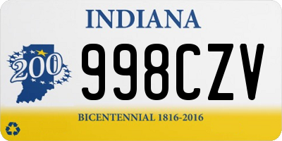 IN license plate 998CZV