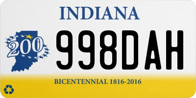 IN license plate 998DAH