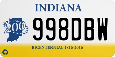 IN license plate 998DBW