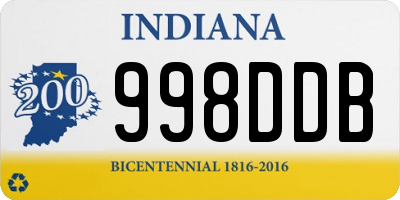 IN license plate 998DDB