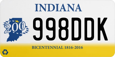 IN license plate 998DDK