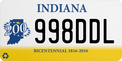 IN license plate 998DDL