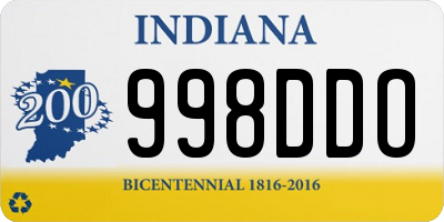 IN license plate 998DDO