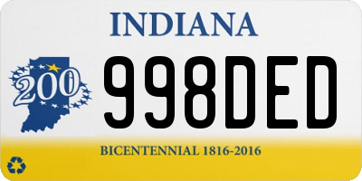 IN license plate 998DED