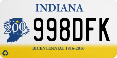 IN license plate 998DFK