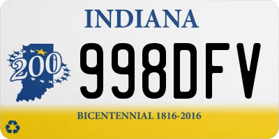 IN license plate 998DFV