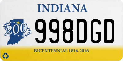 IN license plate 998DGD