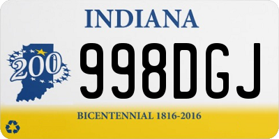 IN license plate 998DGJ