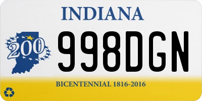 IN license plate 998DGN