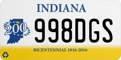 IN license plate 998DGS