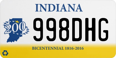 IN license plate 998DHG