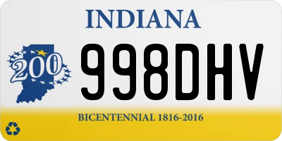 IN license plate 998DHV