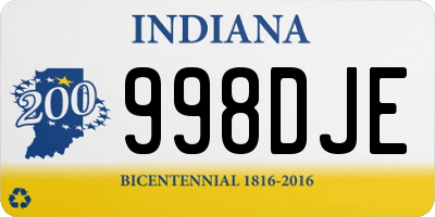 IN license plate 998DJE