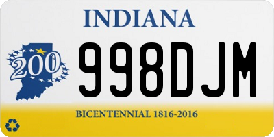 IN license plate 998DJM