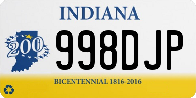 IN license plate 998DJP