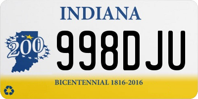 IN license plate 998DJU