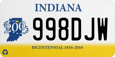 IN license plate 998DJW