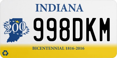 IN license plate 998DKM