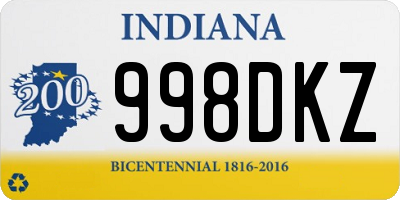 IN license plate 998DKZ