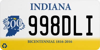 IN license plate 998DLI