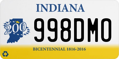 IN license plate 998DMO