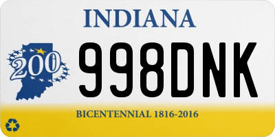 IN license plate 998DNK